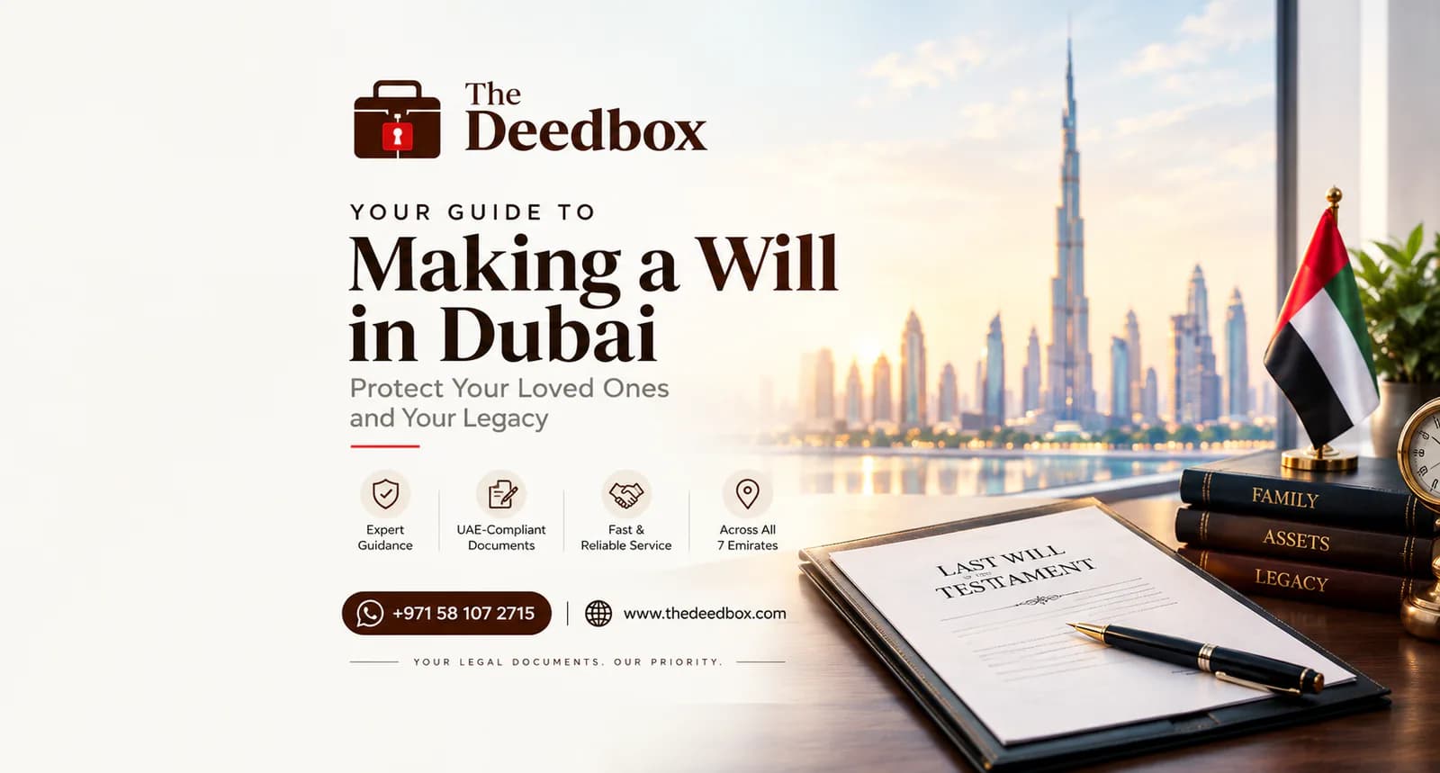 The Deedbox illustration for the article “How to Make a Power of Attorney in Dubai: Step-by-Step Guide”.